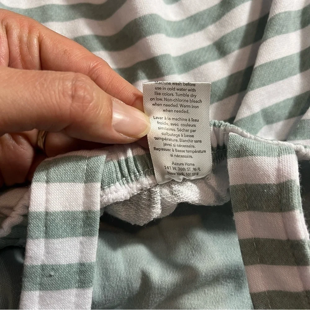 NWOT Lila & Jack Baby Boy 3-6M Green & White Striped Romper Set Nautical Cute